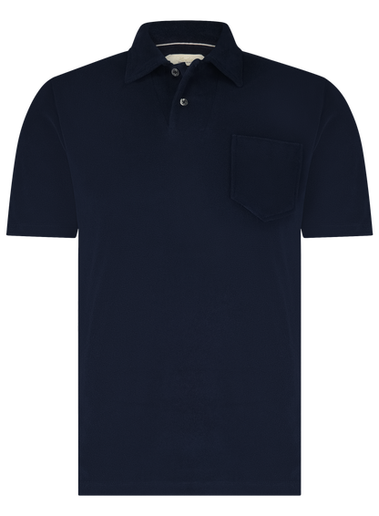Terry polo van badstof | BLUE NAVY
