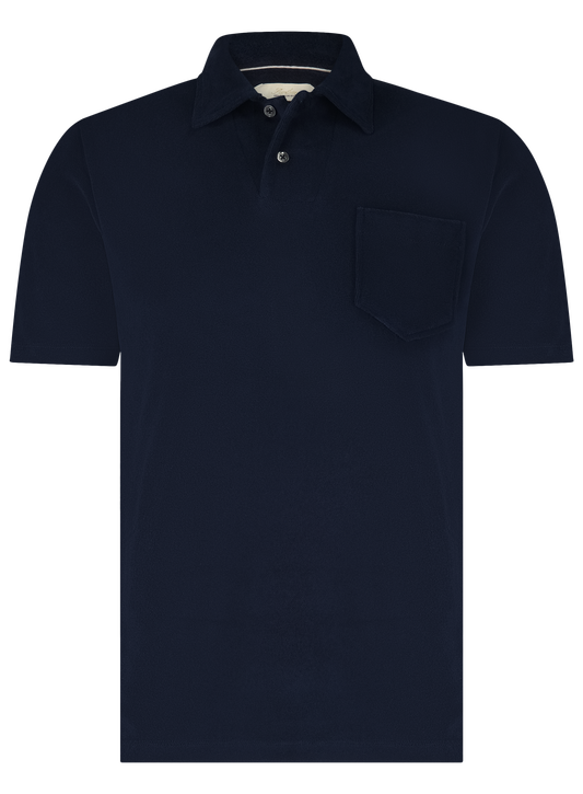 Terry polo van badstof | BLUE NAVY