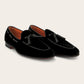 Tassel loafers van suède | Zwart