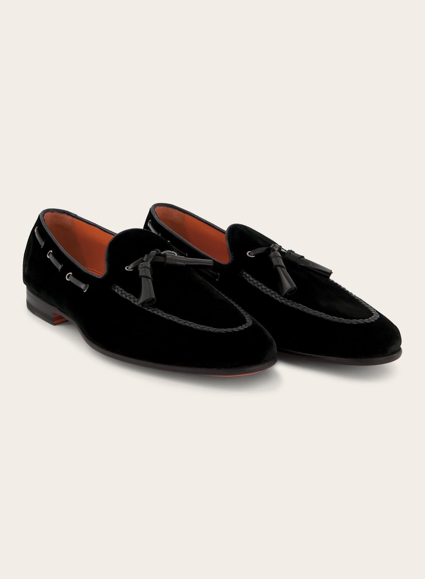 Tassel loafers van suède | Zwart