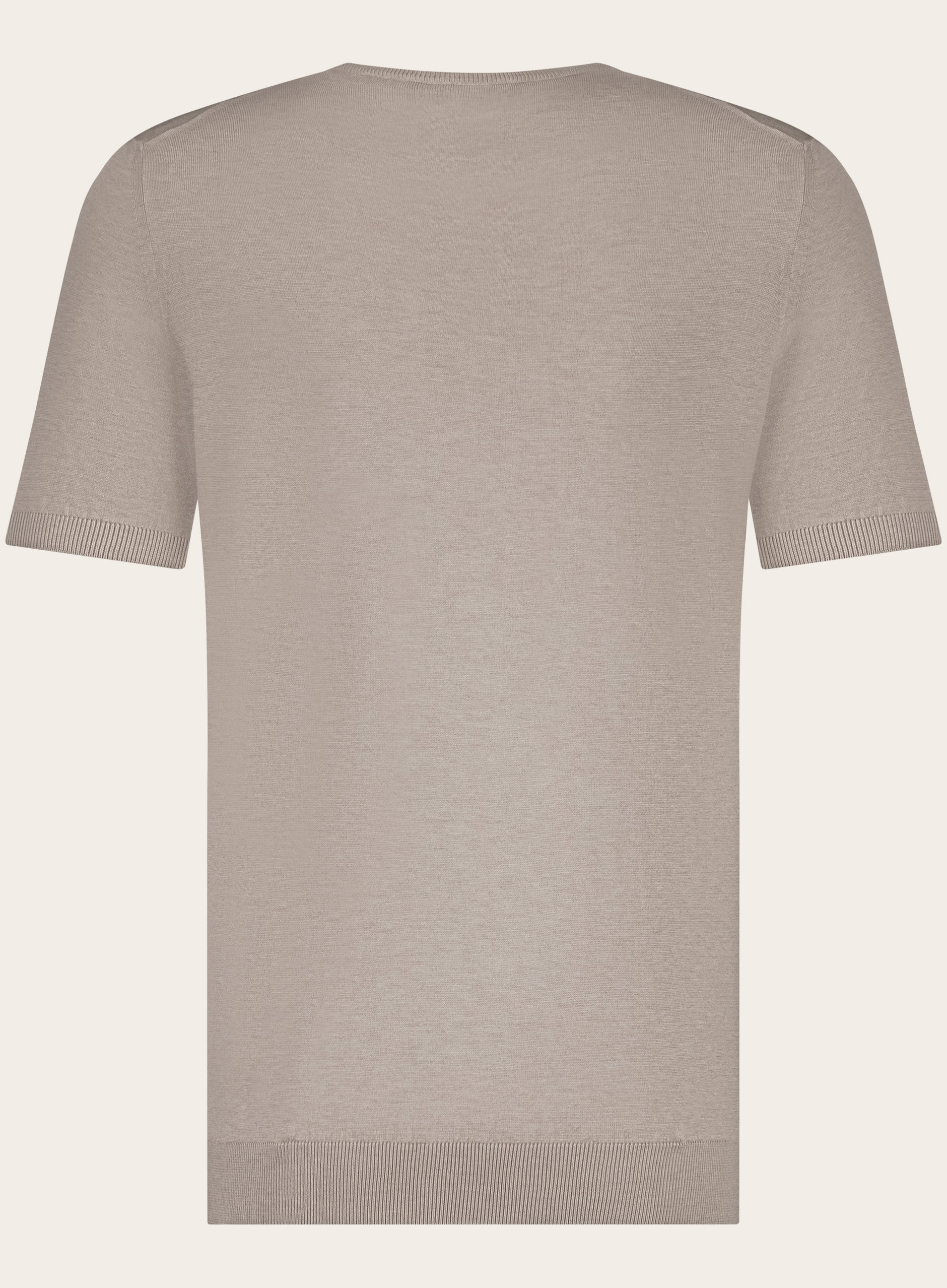 T-shirt van zijde | Beige