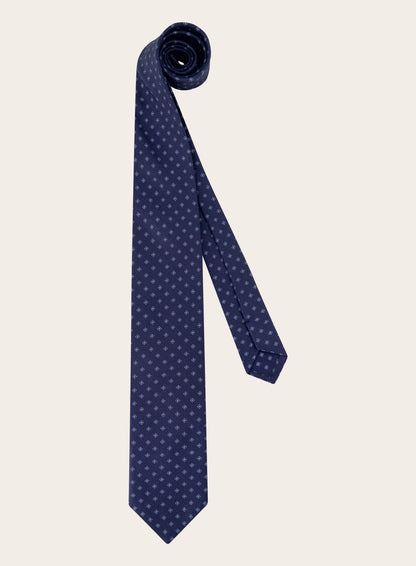 Floral print silk tie