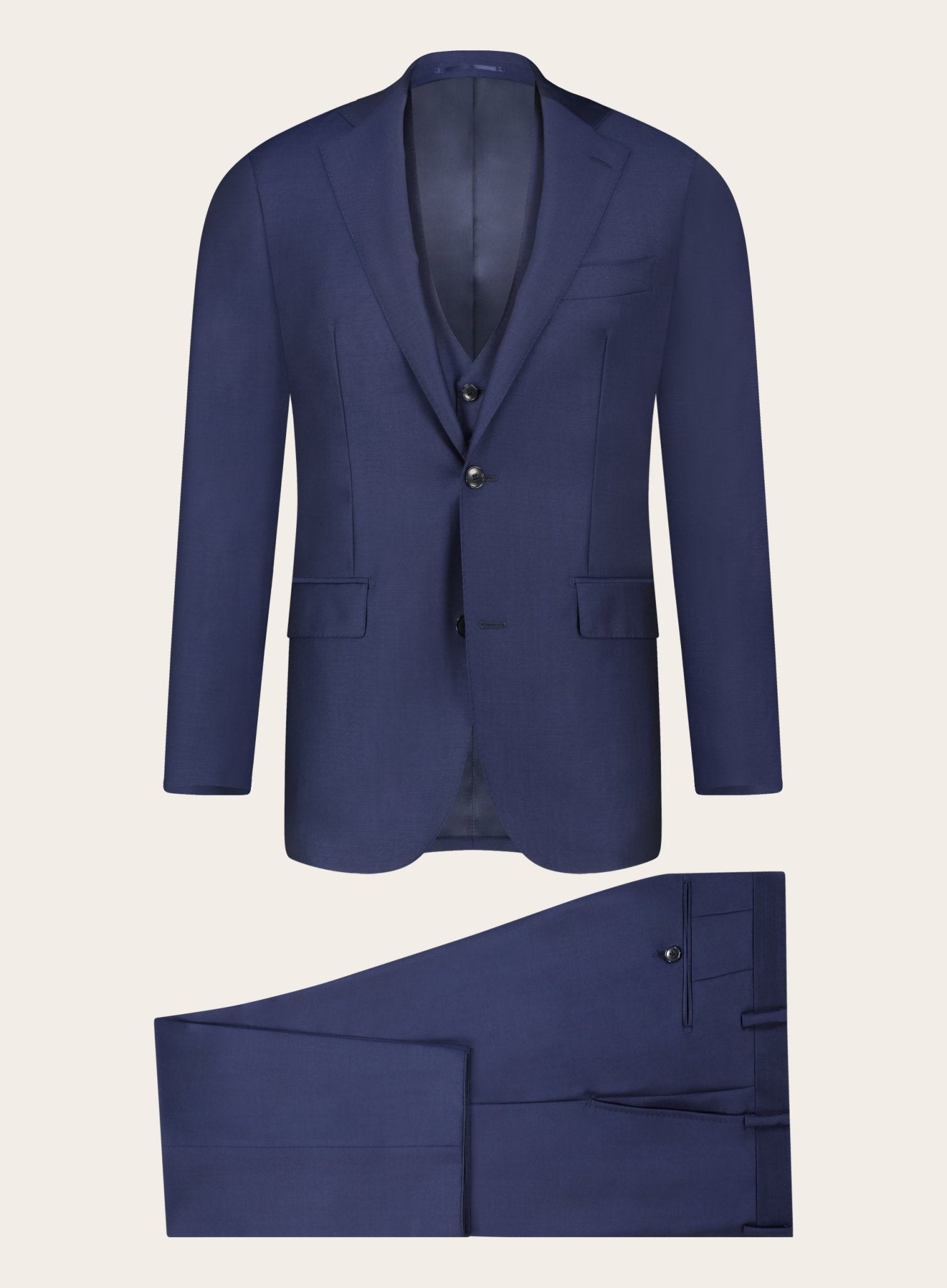 Driedelig pak van wol en mohair | BLUE NAVY