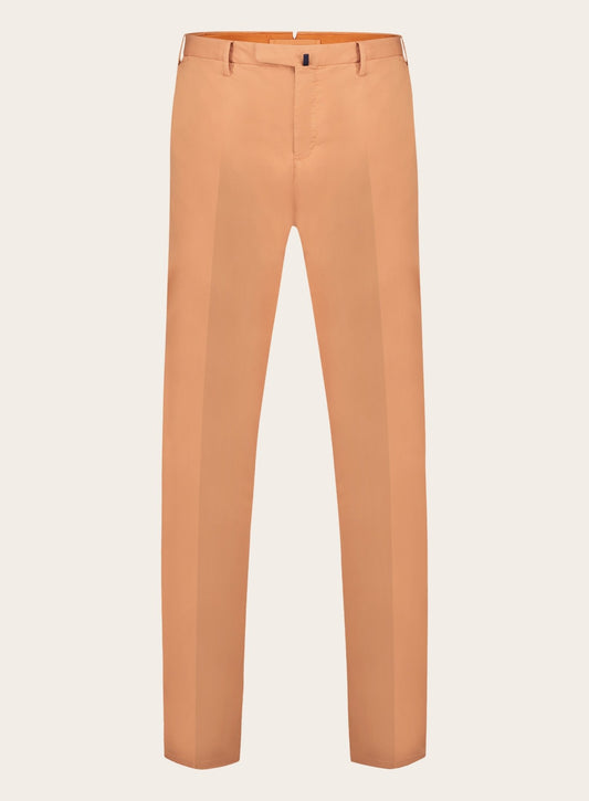 Slim-fit chino in stretch-katoen | Oranje