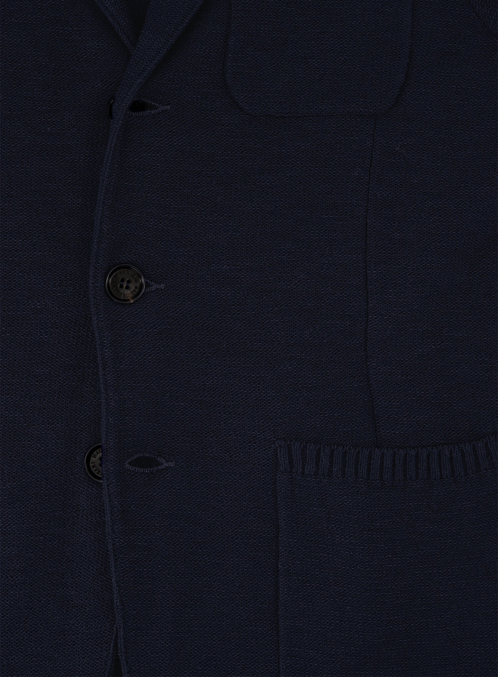 Knitted jasje van katoen | FULL_WIDTH | BLUE NAVY