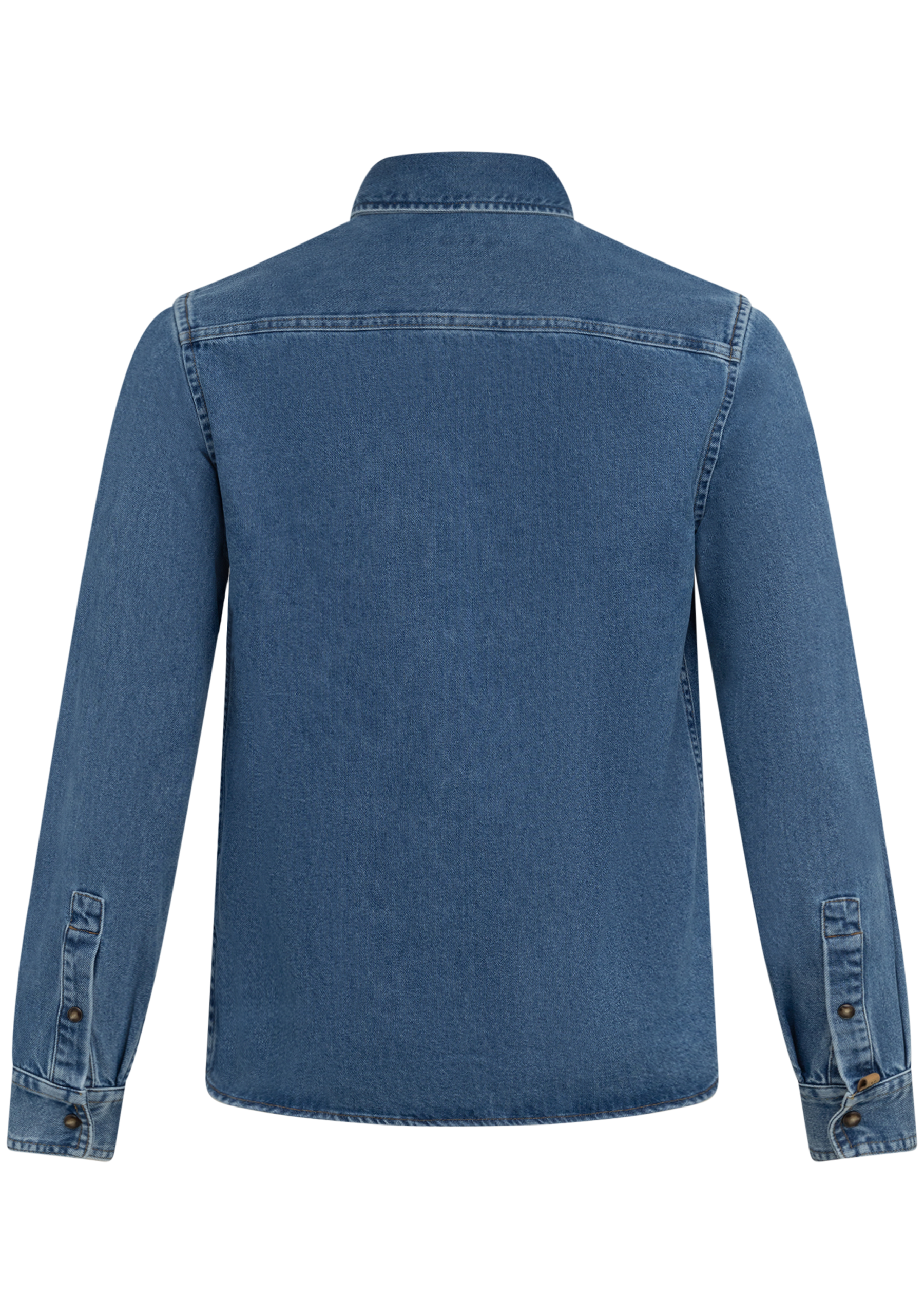 Katoenen denim shirt | JEANS BLAUW