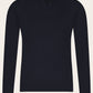 Buttonless polo van virgin wol | BLUE NAVY
