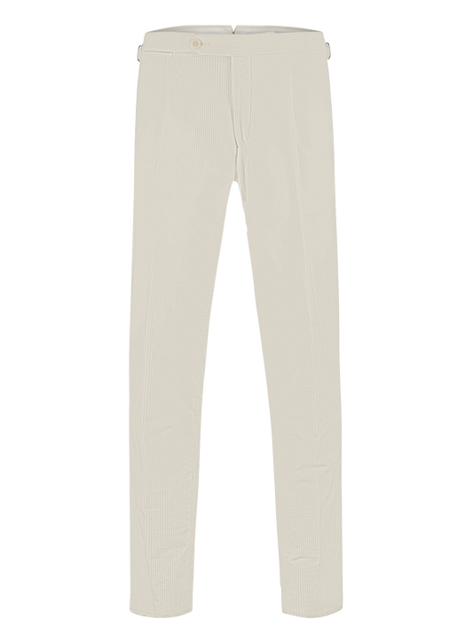 Corduroy pantalon van katoen | Wit