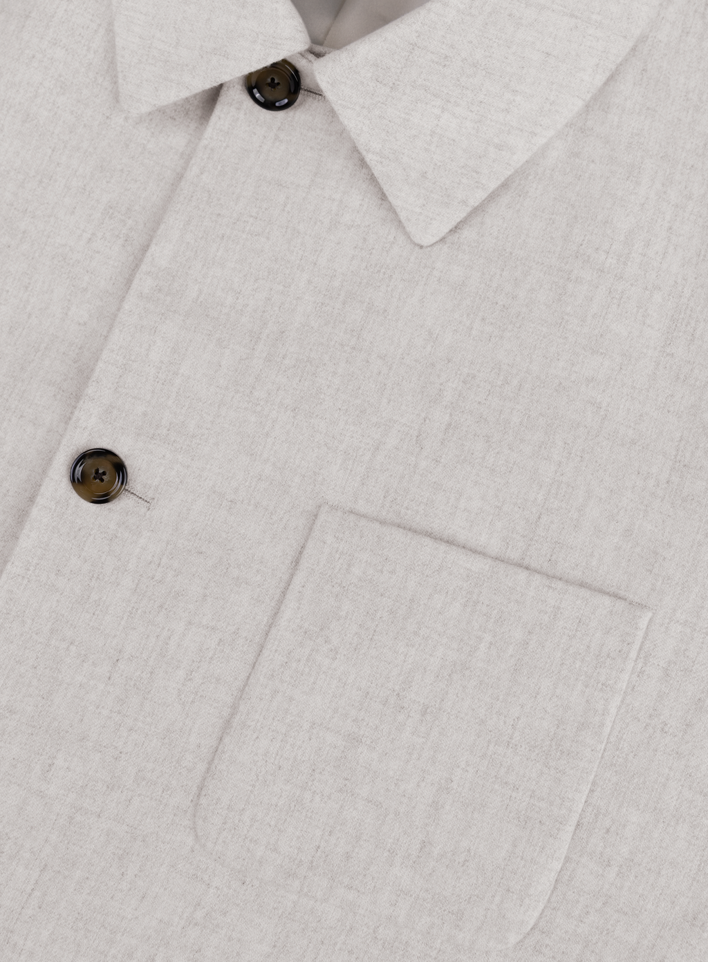 Overshirt van wol en cashmere | FULL-WIDTH | L.Grijs