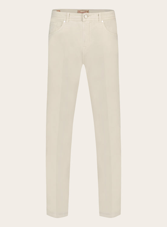 Slim-fit jeans van katoen | Beige