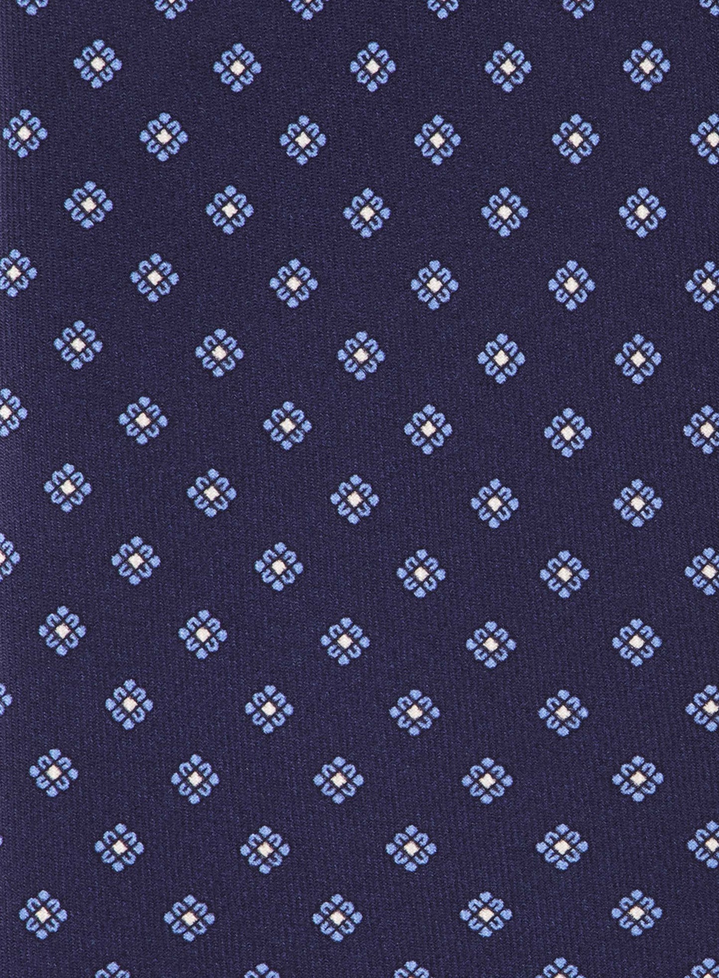 Bloemenprint stropdas van zijde | BLUE NAVY