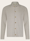 Visgraat overshirt van linnen | Beige