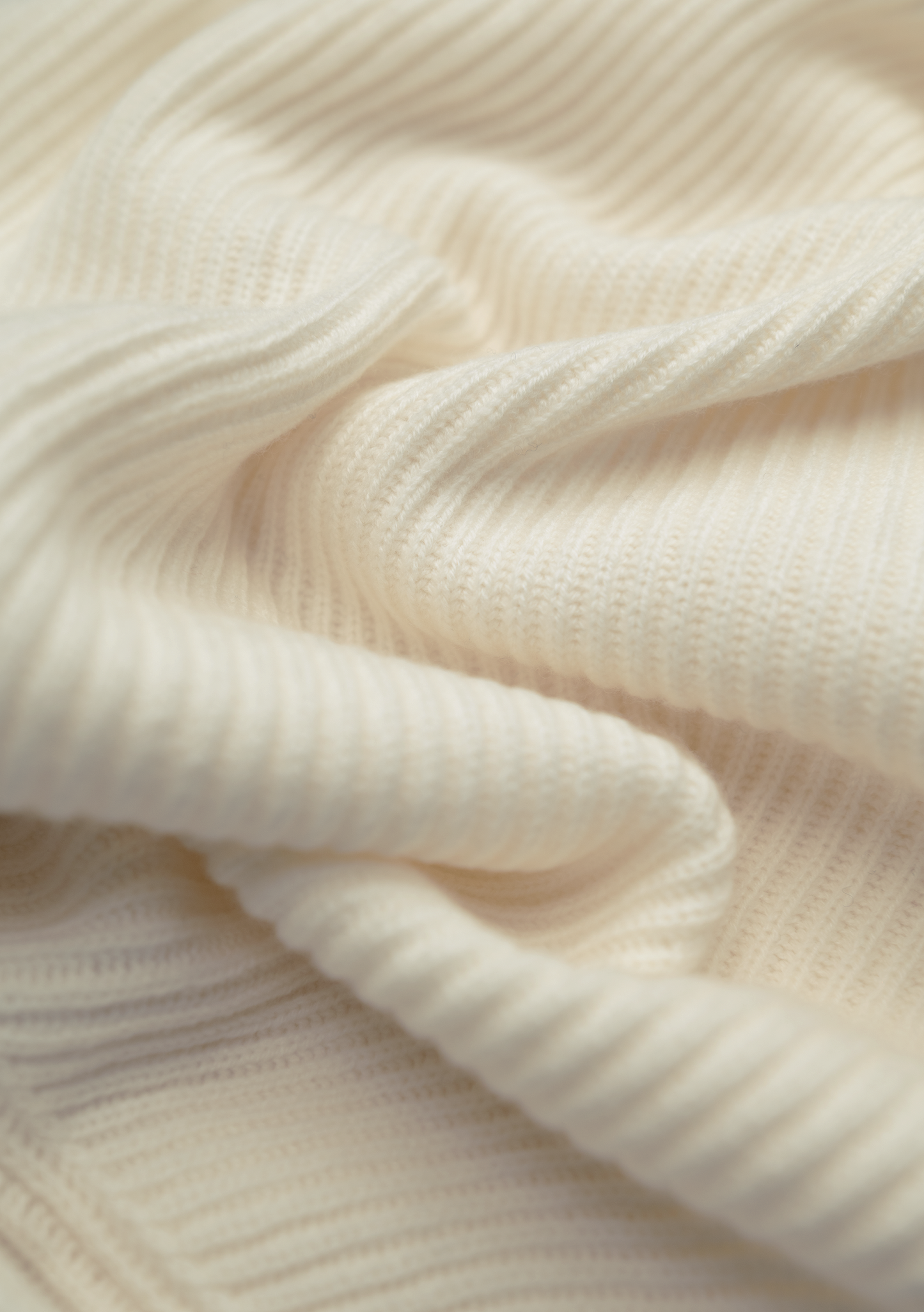 Corduroy crewneck van wol en cashmere | FULL_WIDTH | Wit