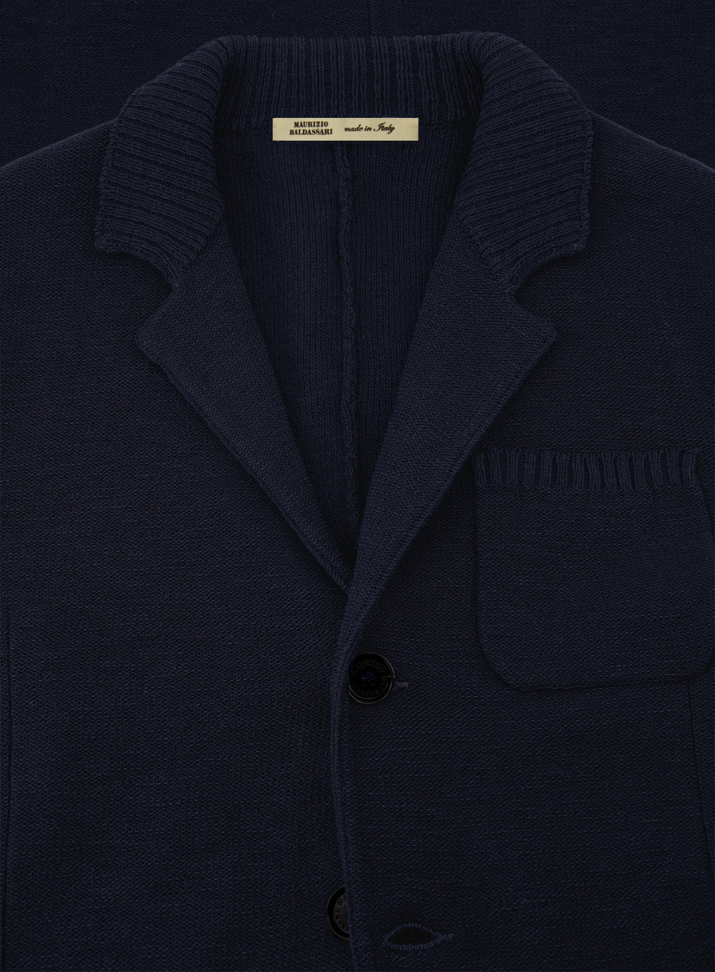 Knitted jasje van katoen | FULL_WIDTH | BLUE NAVY