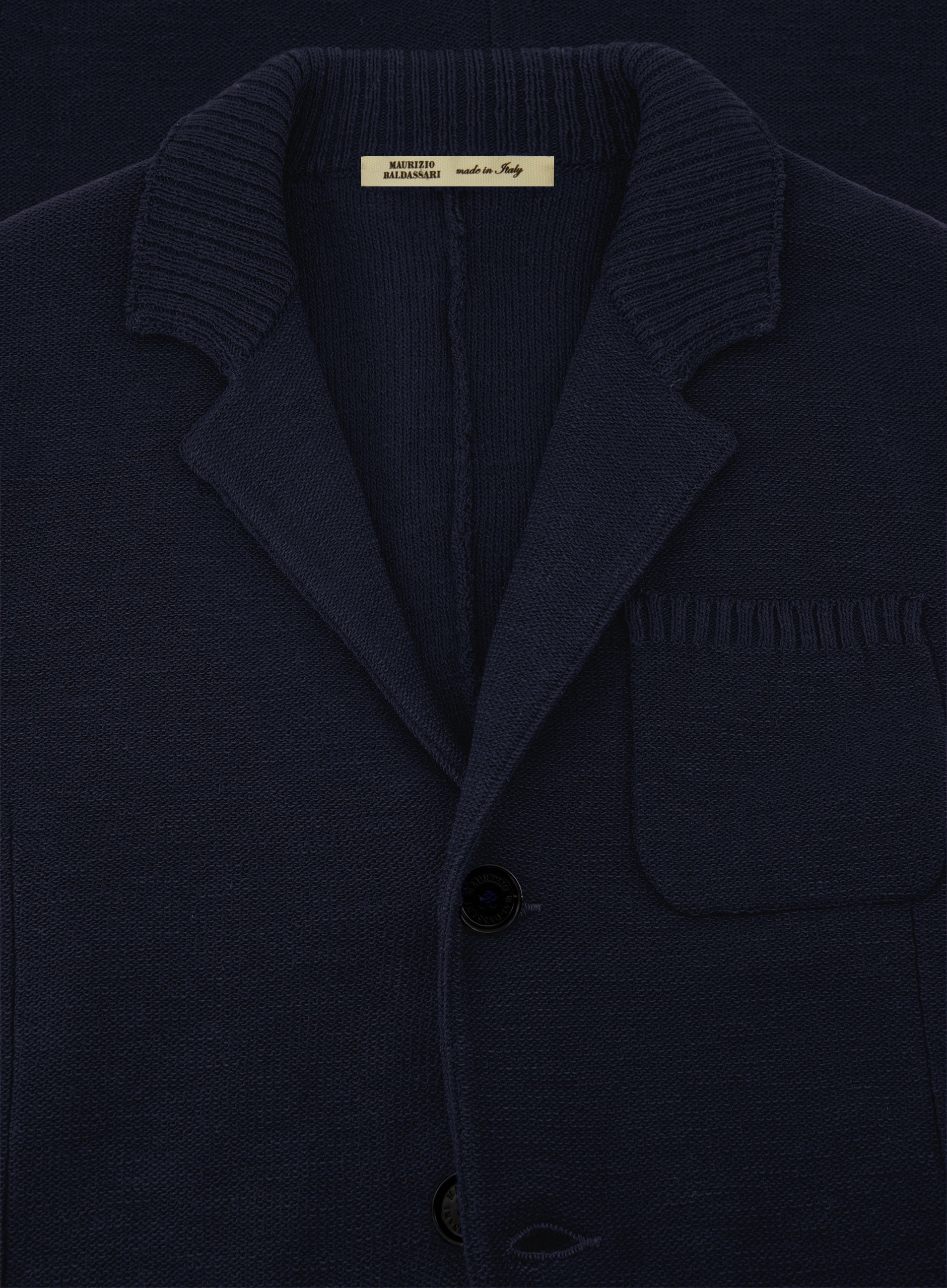 Knitted jasje van katoen | FULL_WIDTH | BLUE NAVY
