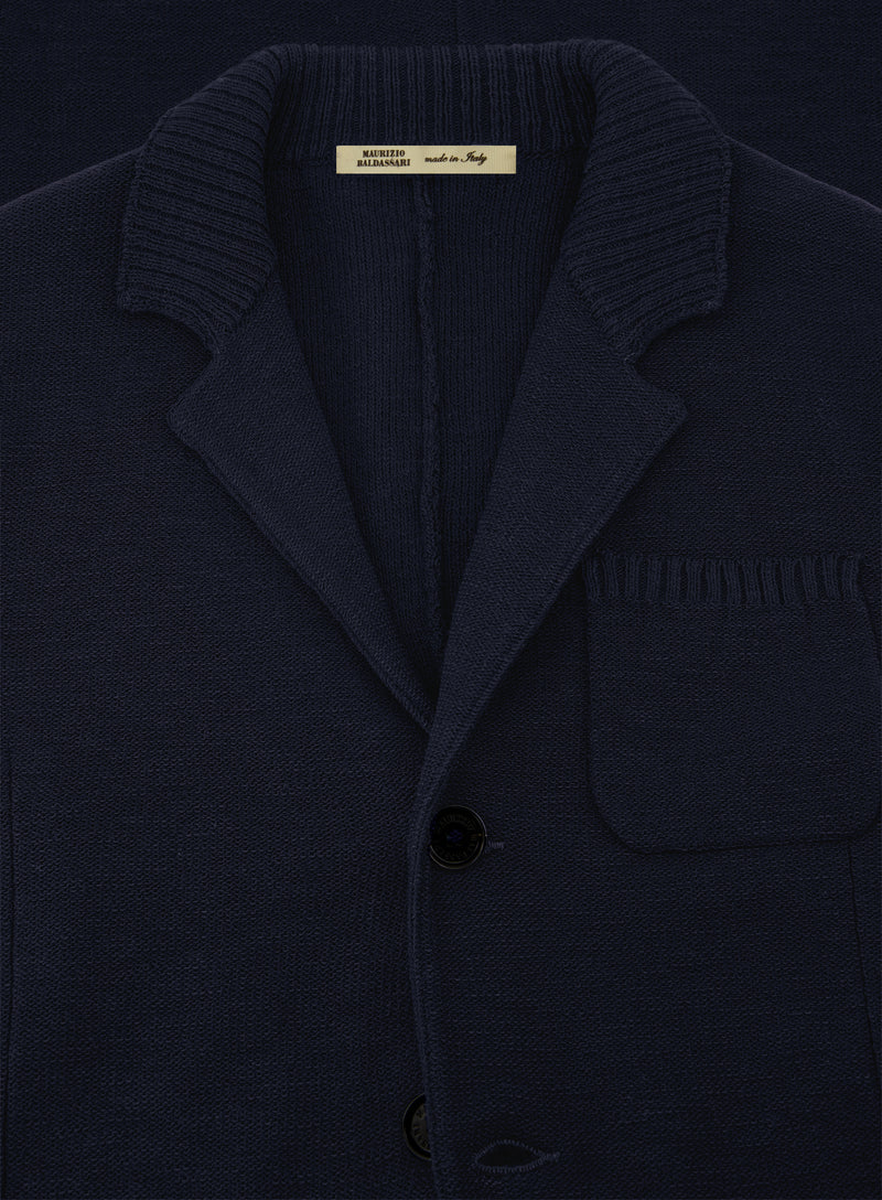 Knitted jasje van katoen | FULL_WIDTH | BLUE NAVY