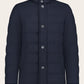 Gewatteerde jas van cashmere | BLUE NAVY