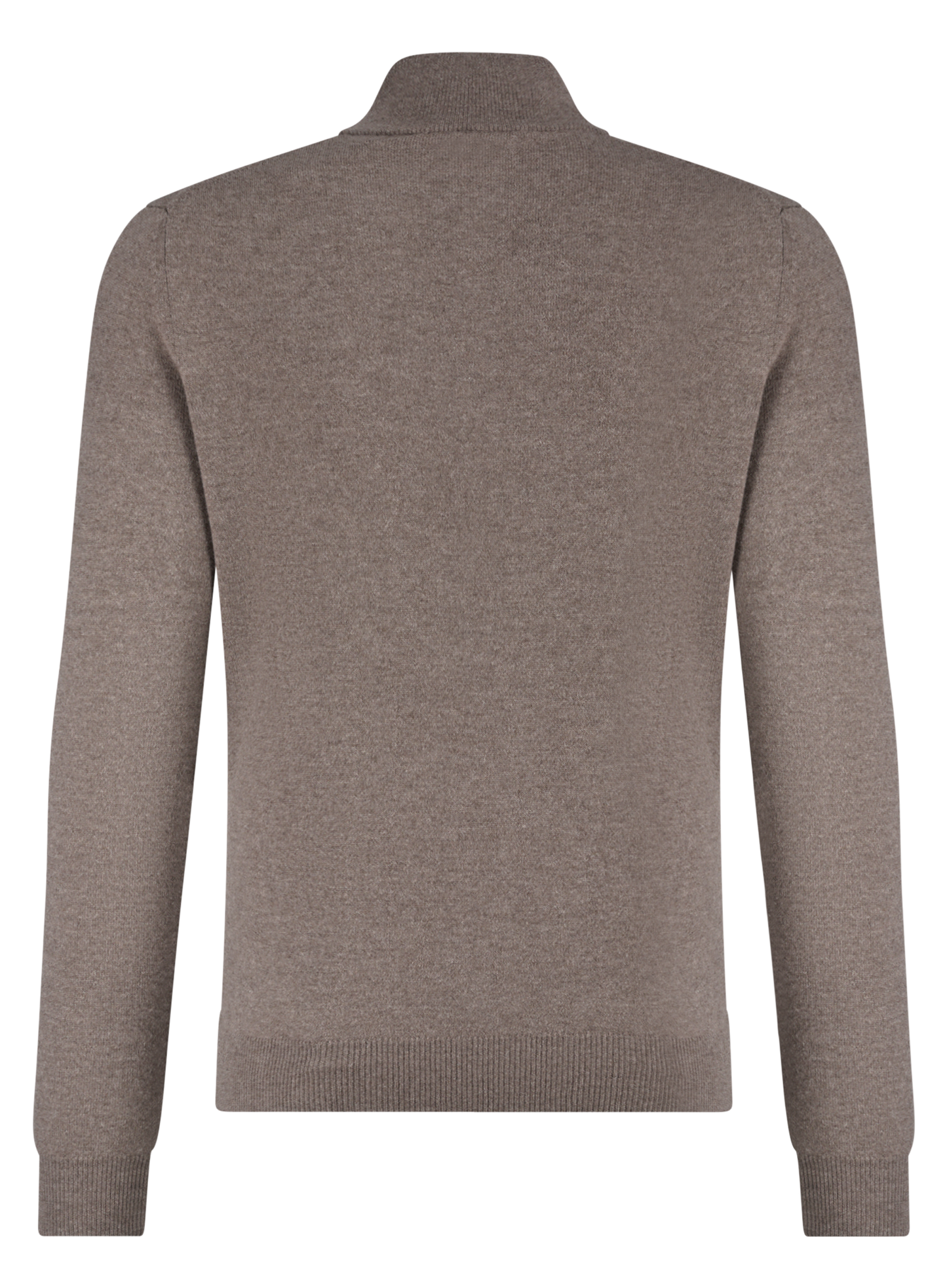 Half-zip vest van wol en cashmere | TAUPE