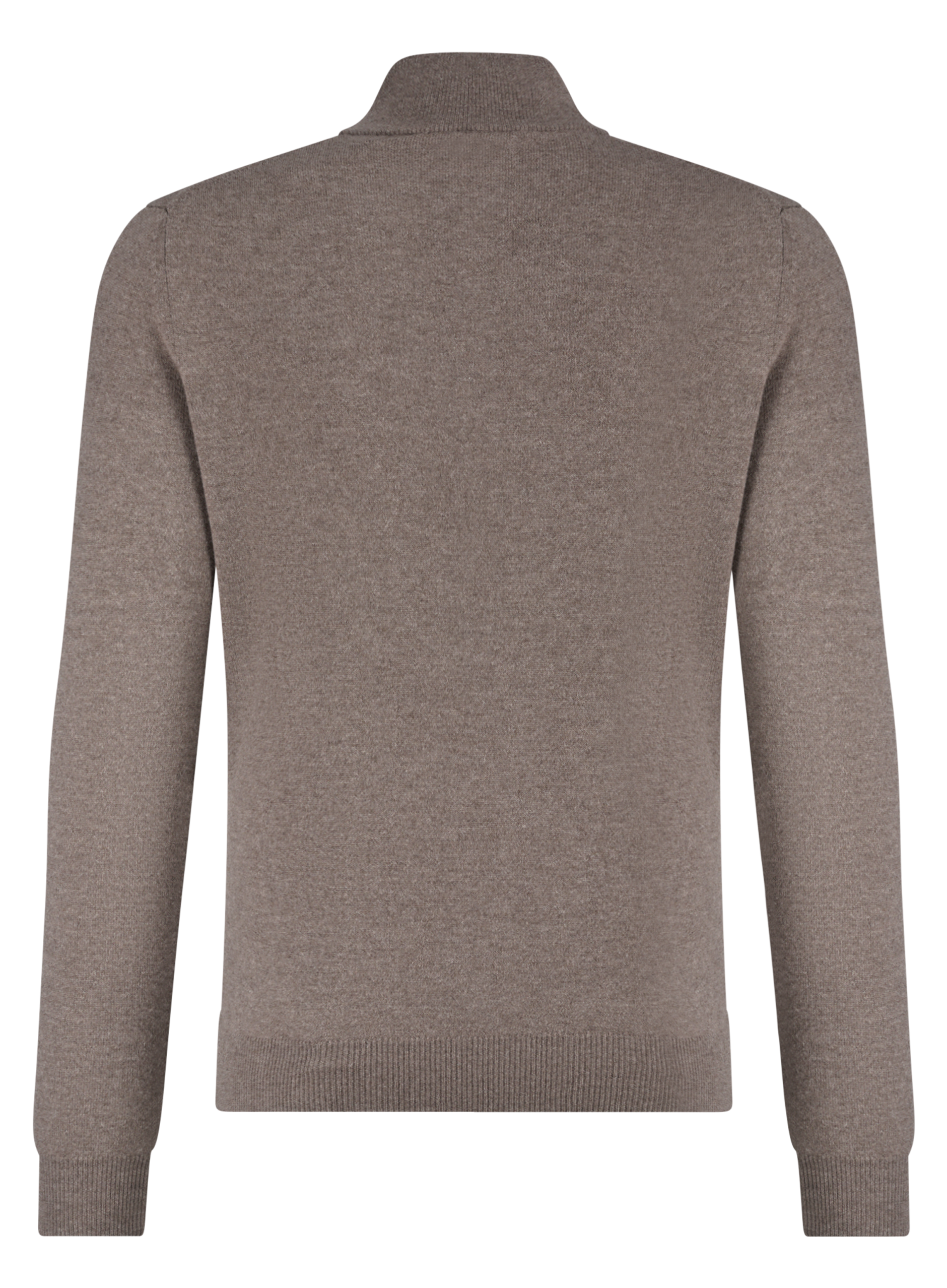 Half-zip vest van wol en cashmere | TAUPE