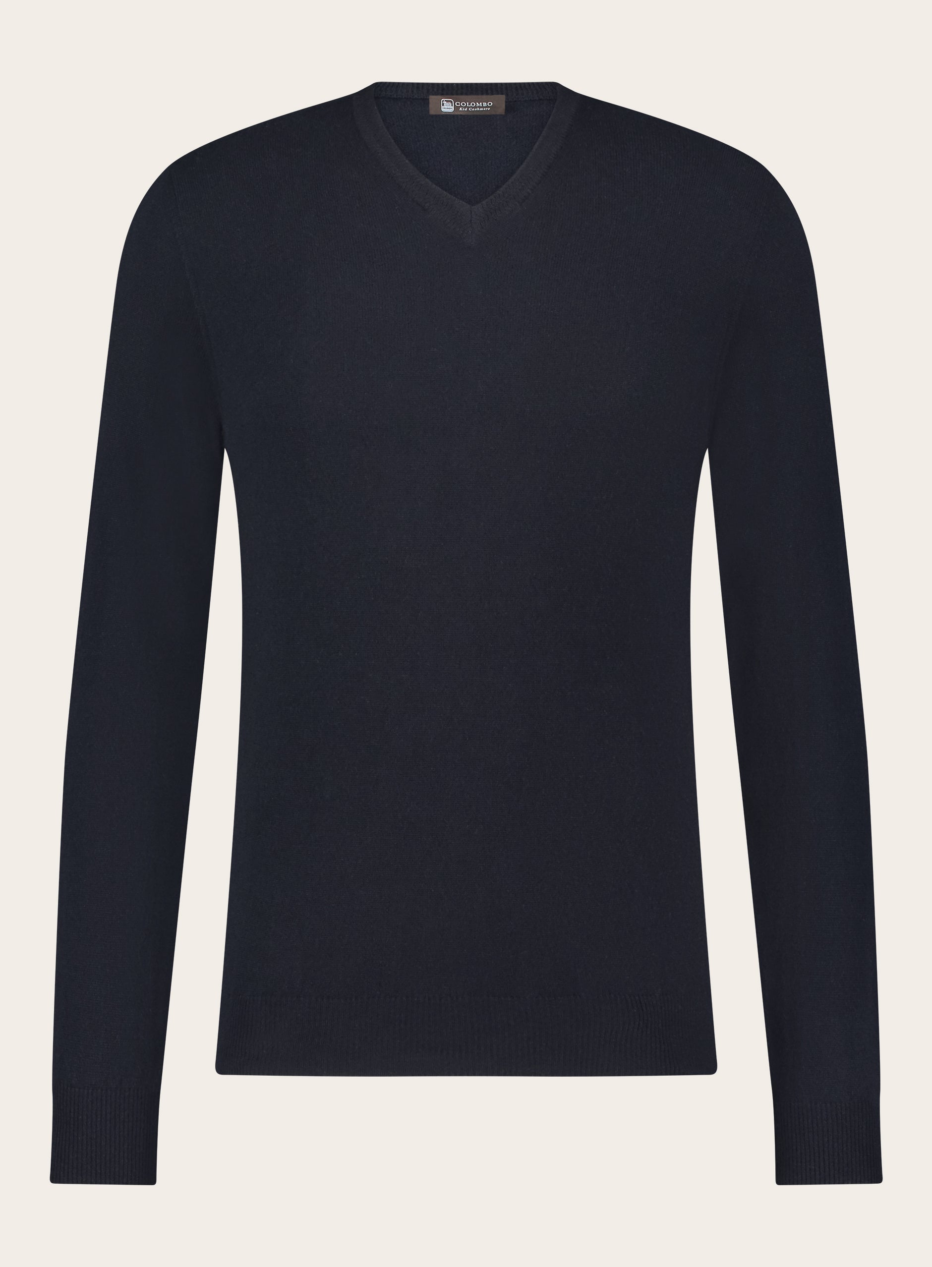 V-hals trui van cashmere | Marine 