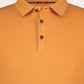 Slim-fit lange mouwen polo | Oranje