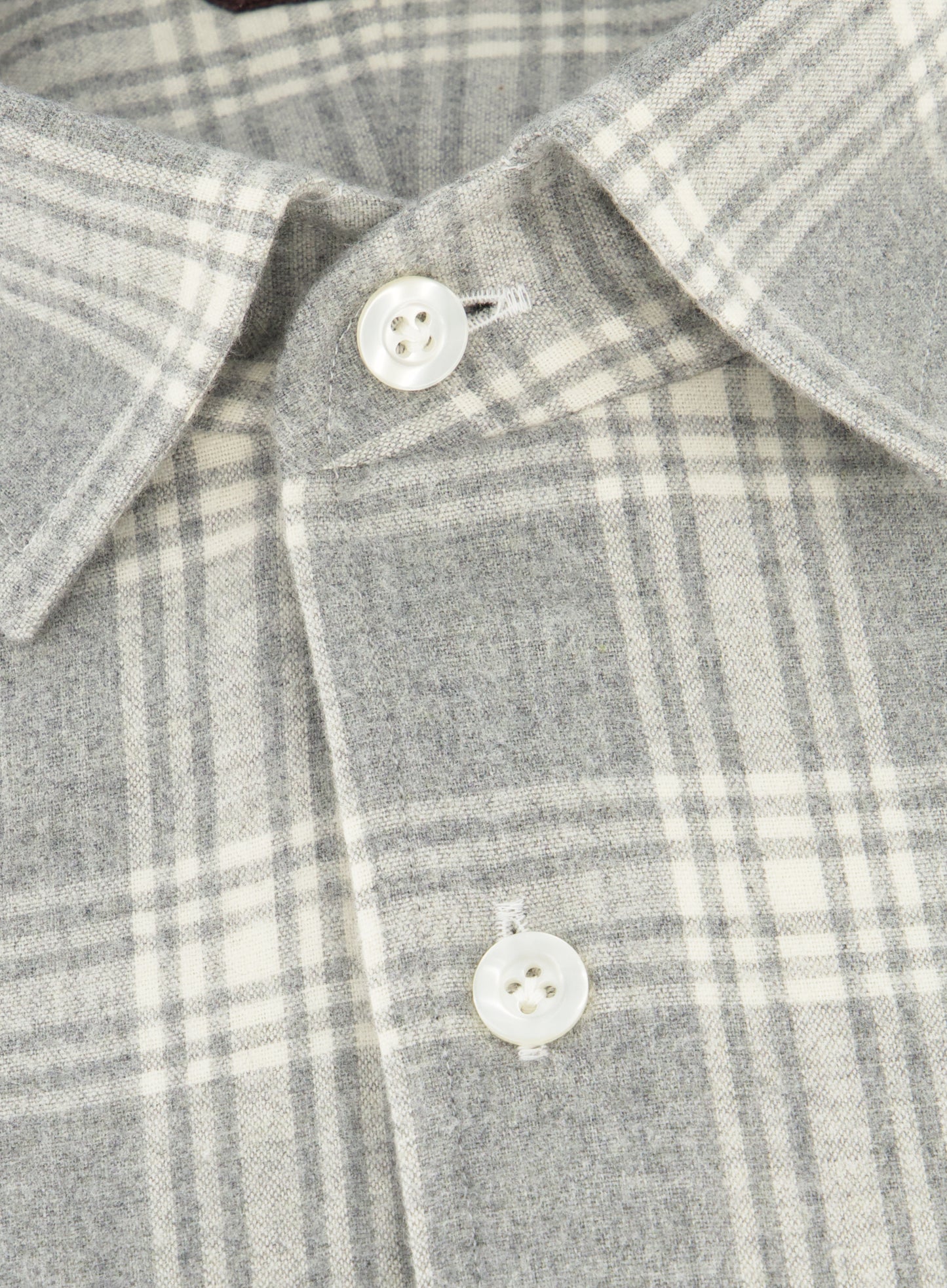 Slim-fit glencheck shirt van katoen | Grijs