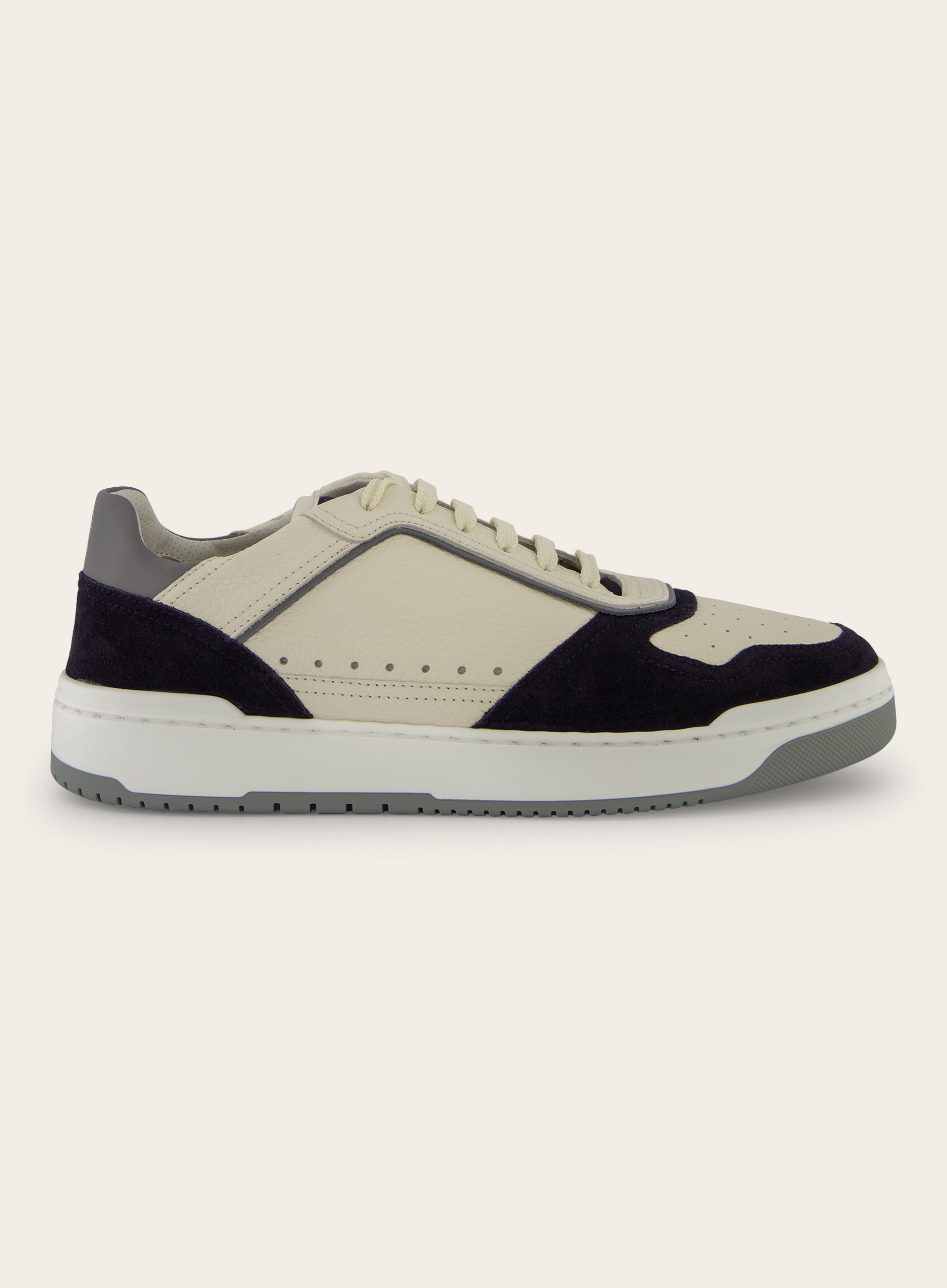 Basket Sneakers van kalfsleer en suède | BLUE NAVY
