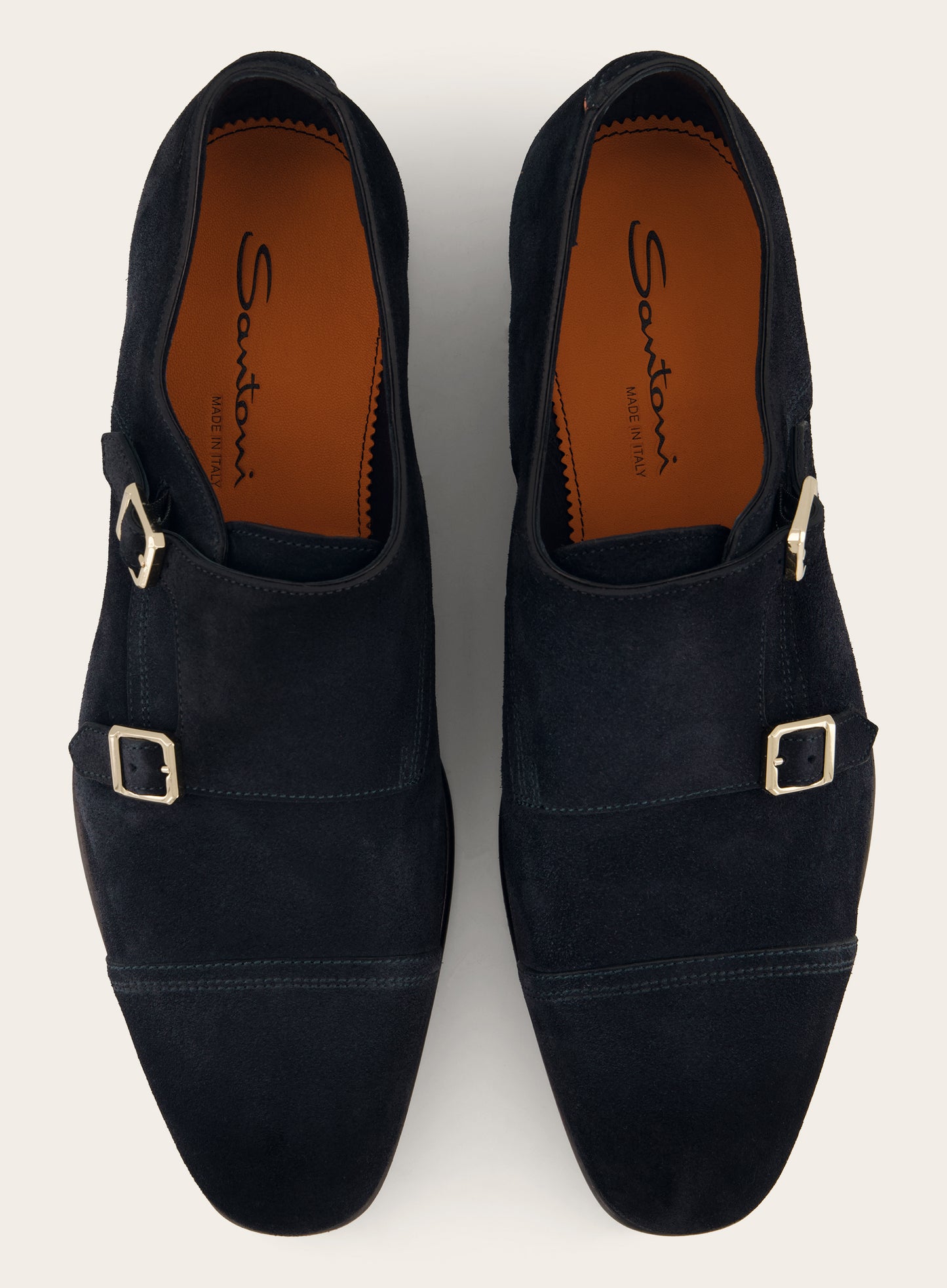 Dubbele gespschoenen van suède | BLUE NAVY