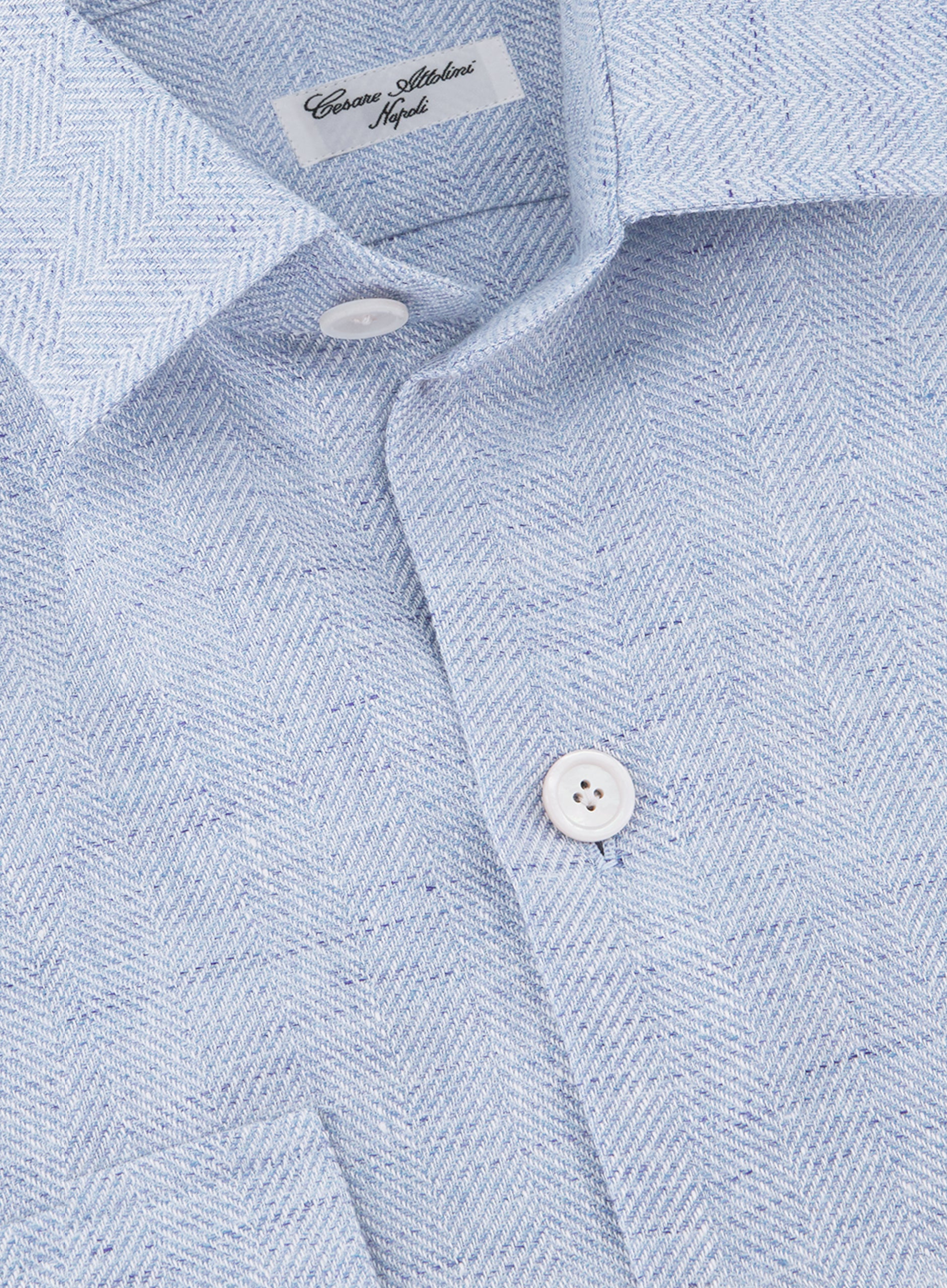 Overshirt van linnen en wol | L.Blauw