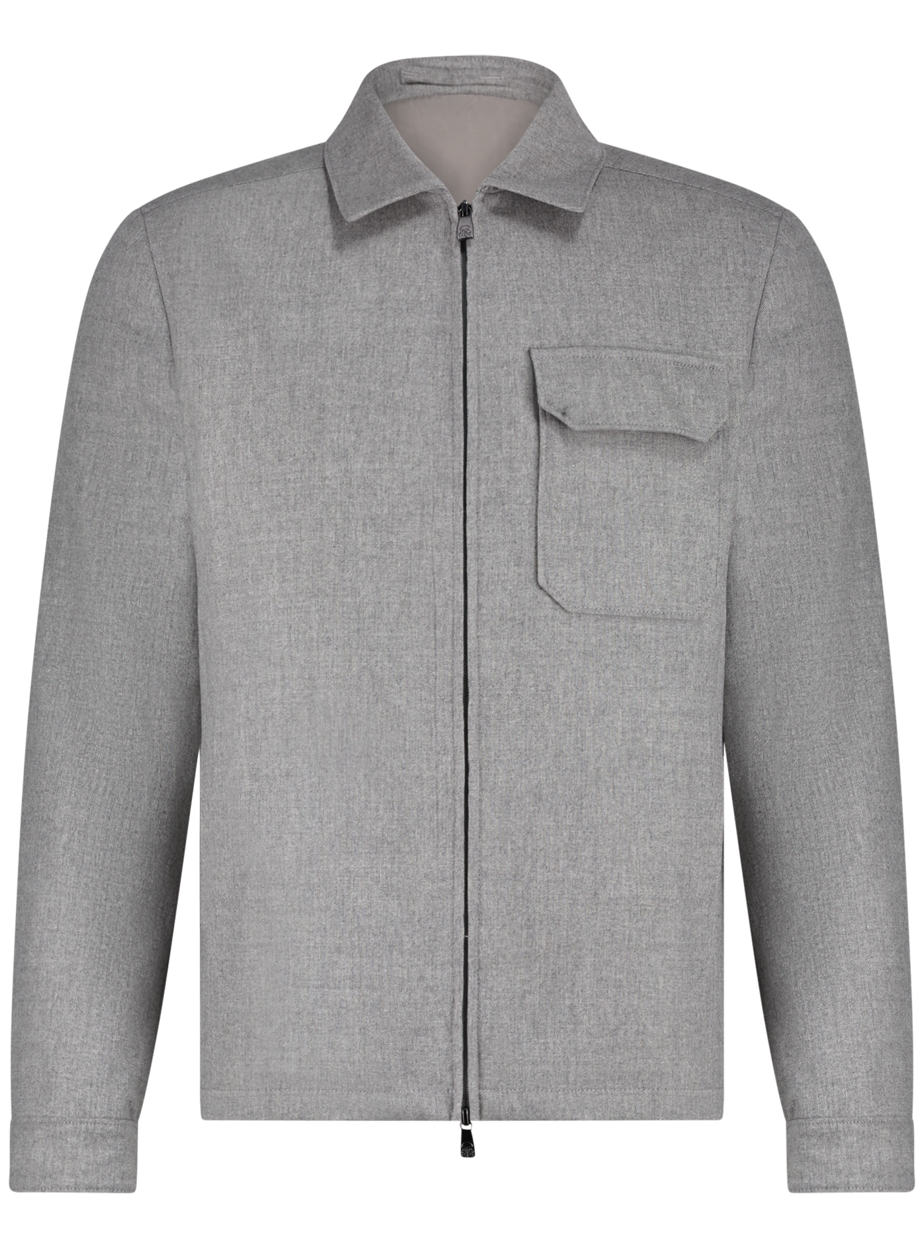 Overshirt van wol en cashmere | L.Grijs
