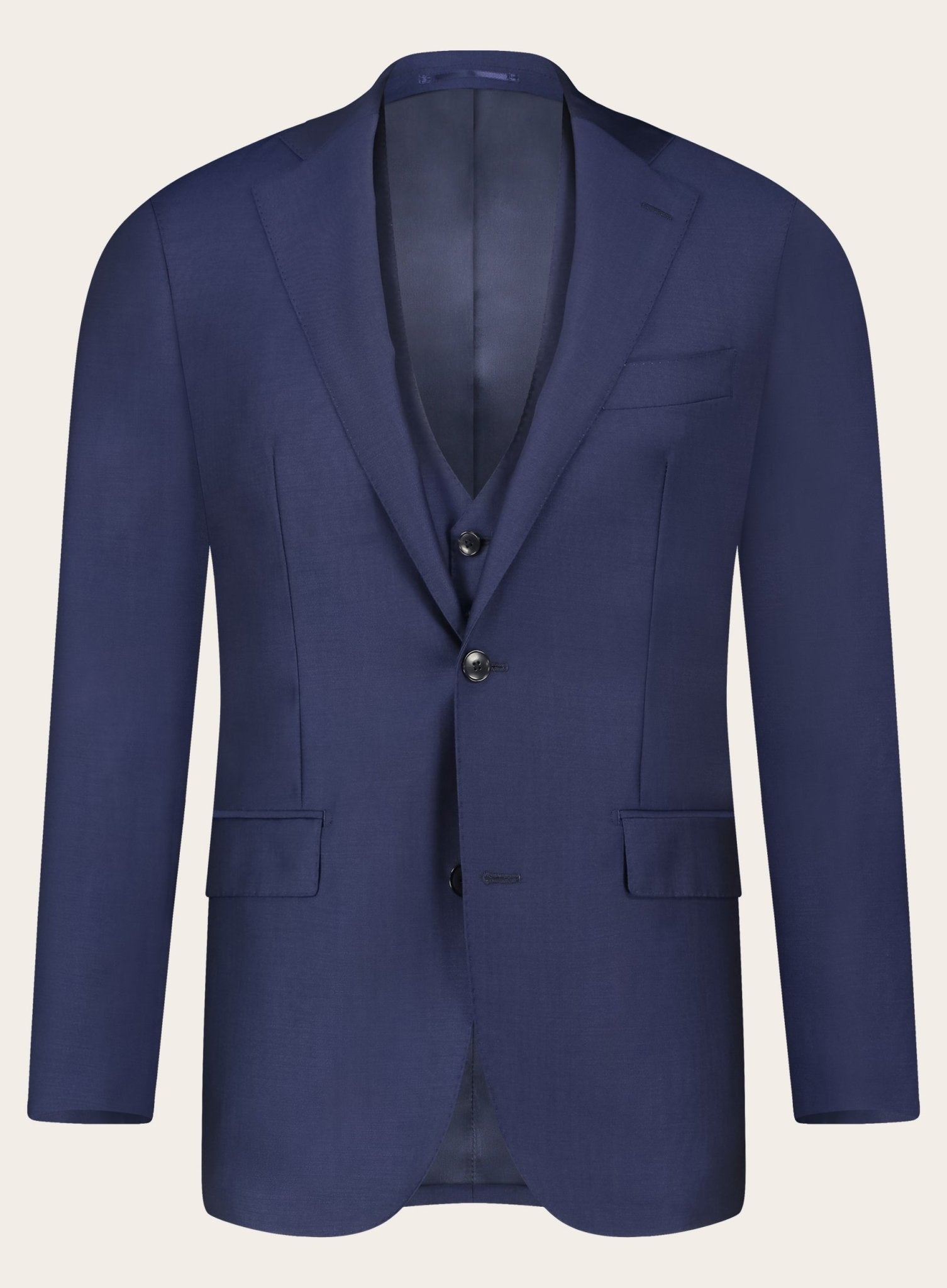 Driedelig pak van wol en mohair | BLUE NAVY