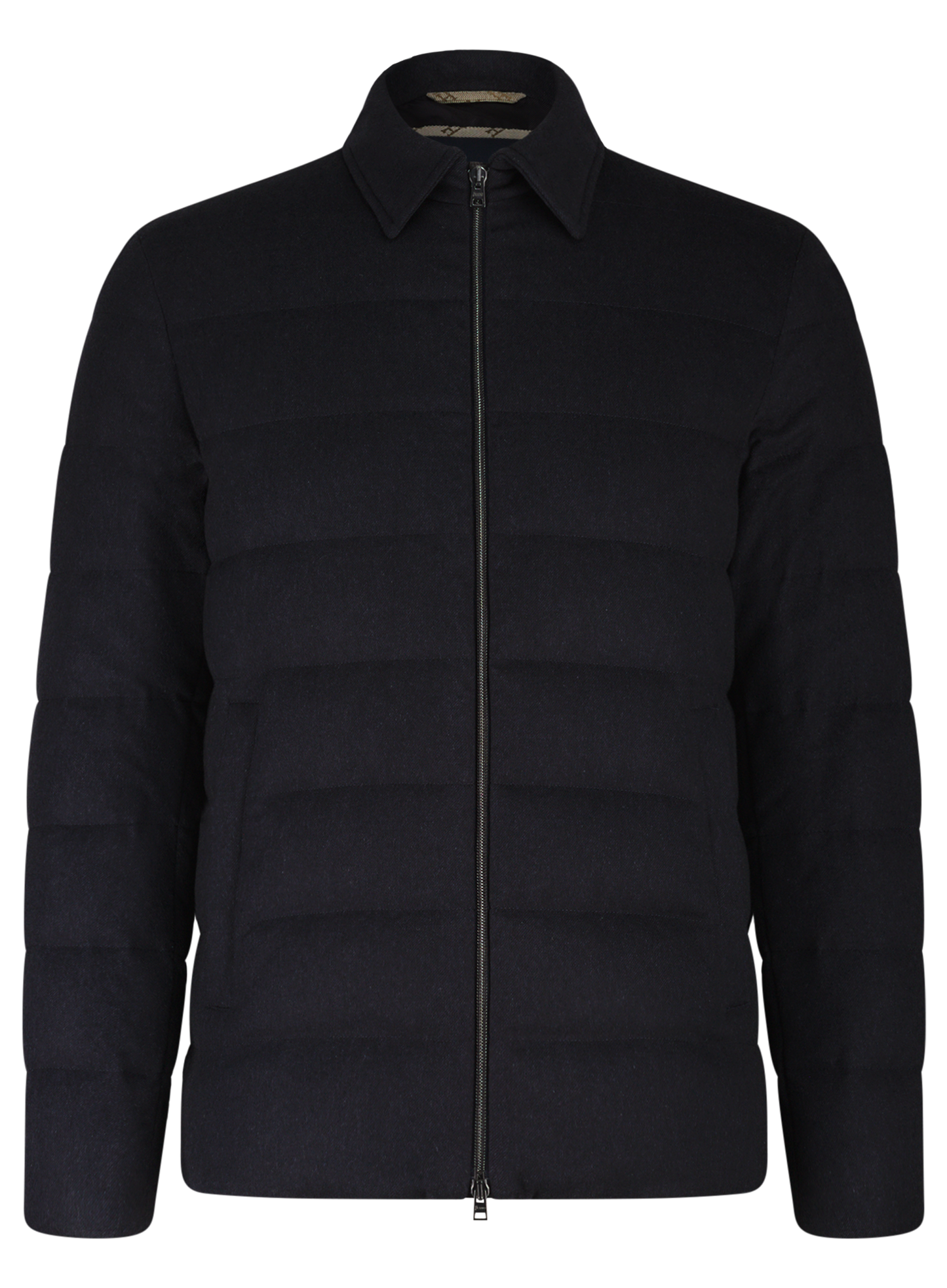 Gewatteerde jas van zijde en cashmere | BLUE NAVY