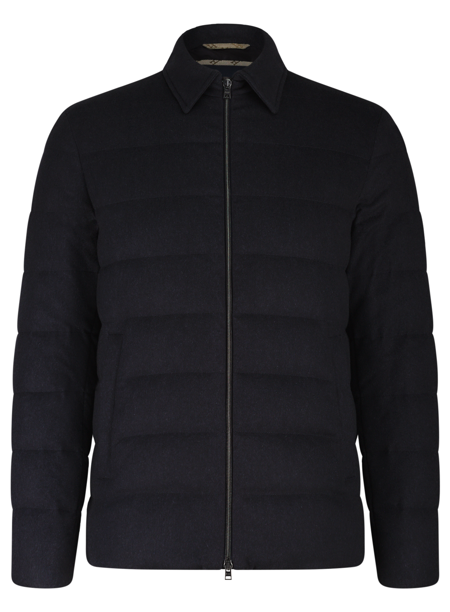 Gewatteerde jas van zijde en cashmere | BLUE NAVY