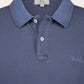 Regular-fit piqué stretch polo | BLUE NAVY