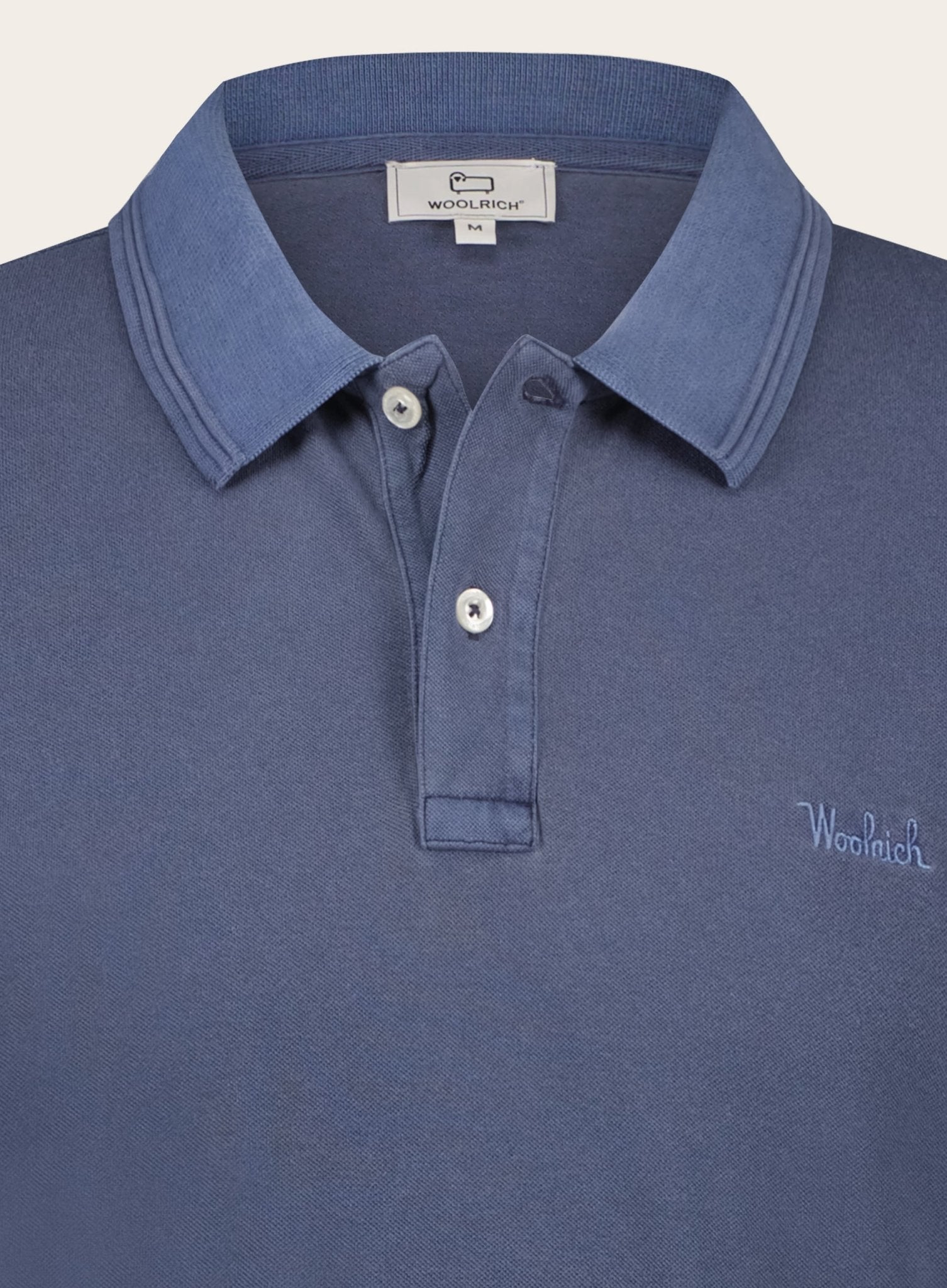 Regular-fit piqué stretch polo | BLUE NAVY