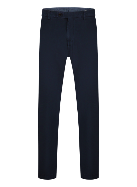 Pantalon van katoen en lycocell | BLUE NAVY