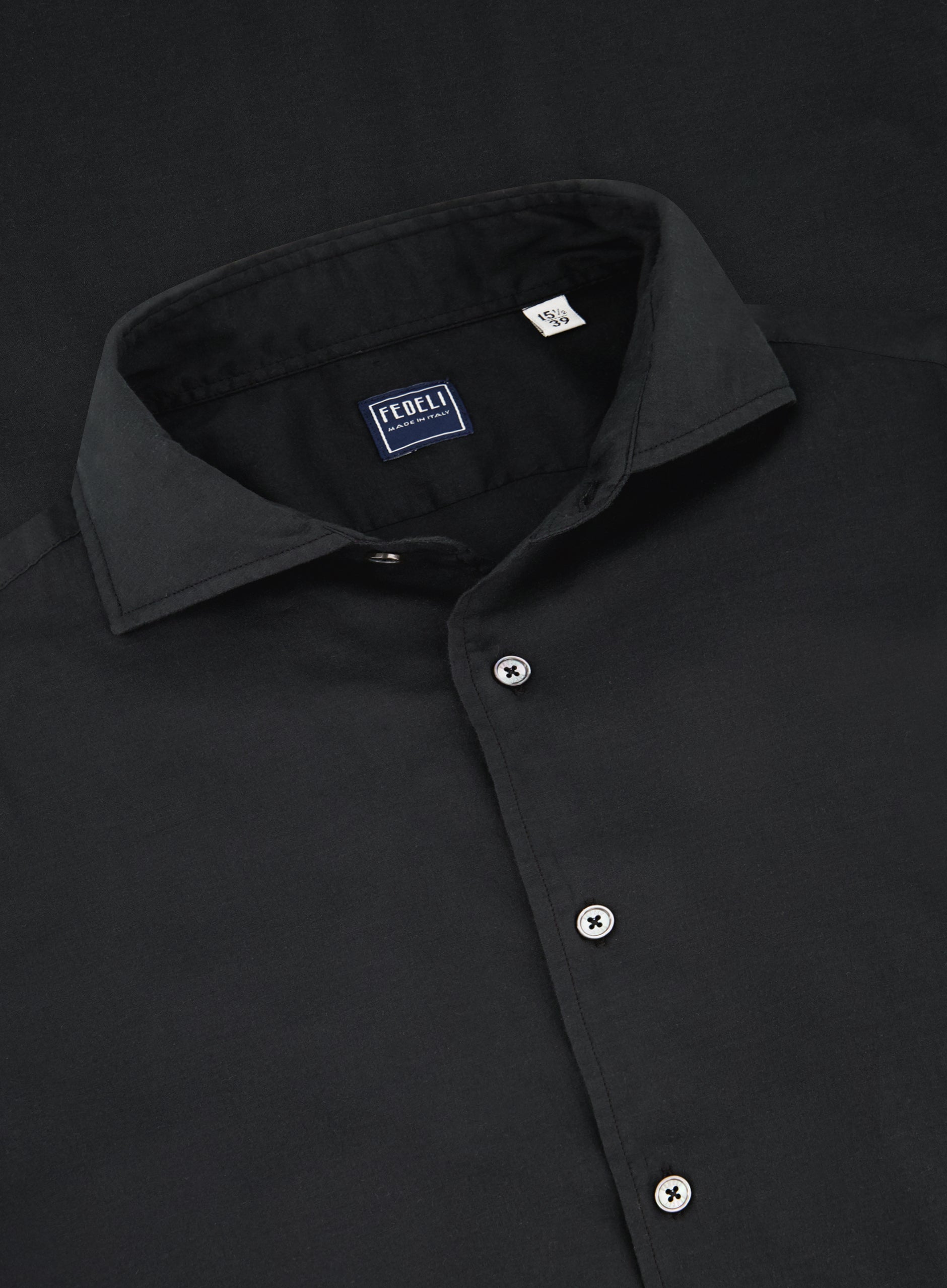 Shirt van katoen | FULL_WIDTH | Zwart