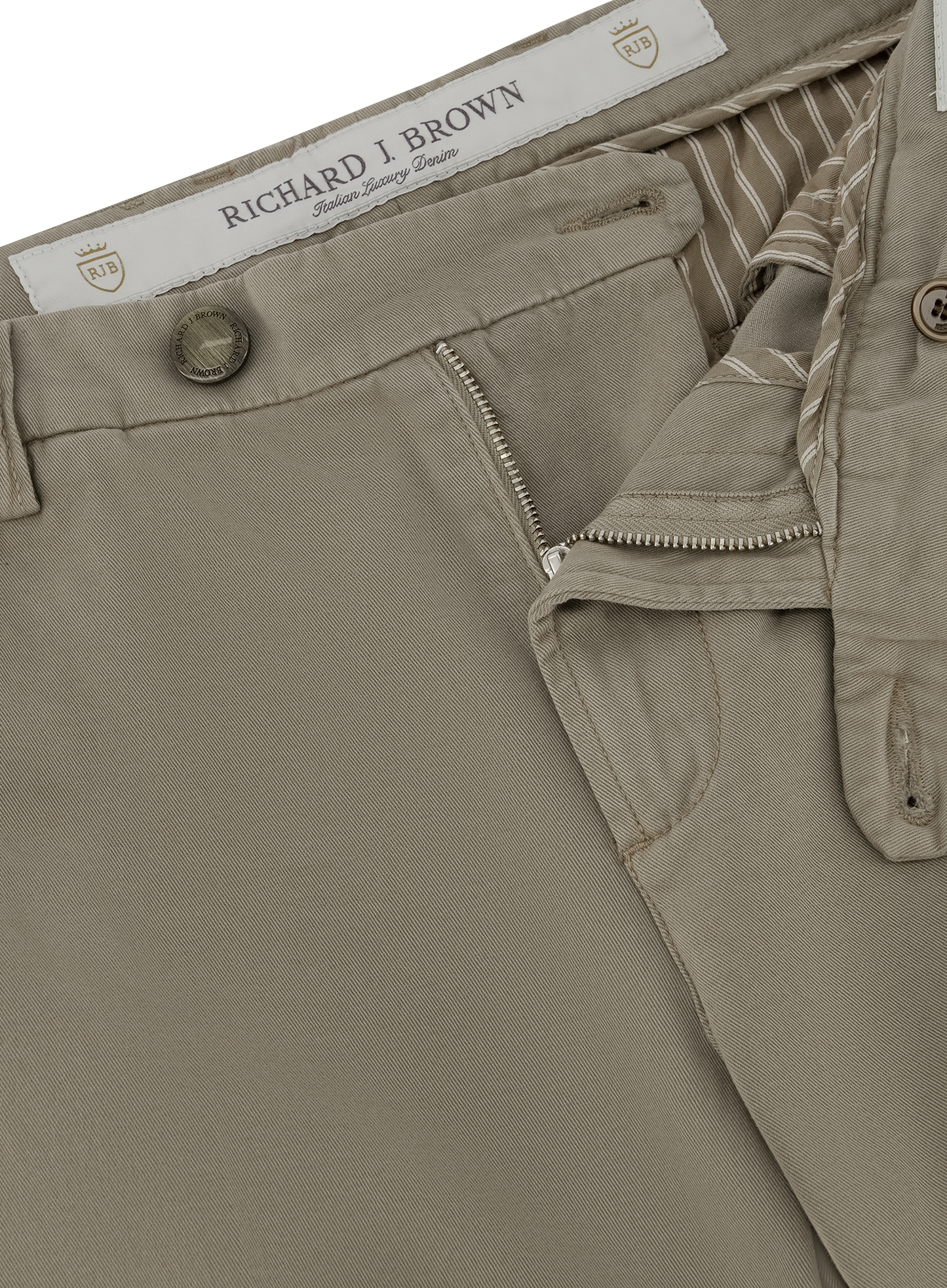 Singapore pantalon van katoen en cashmere | FULL_WIDTH | TAUPE