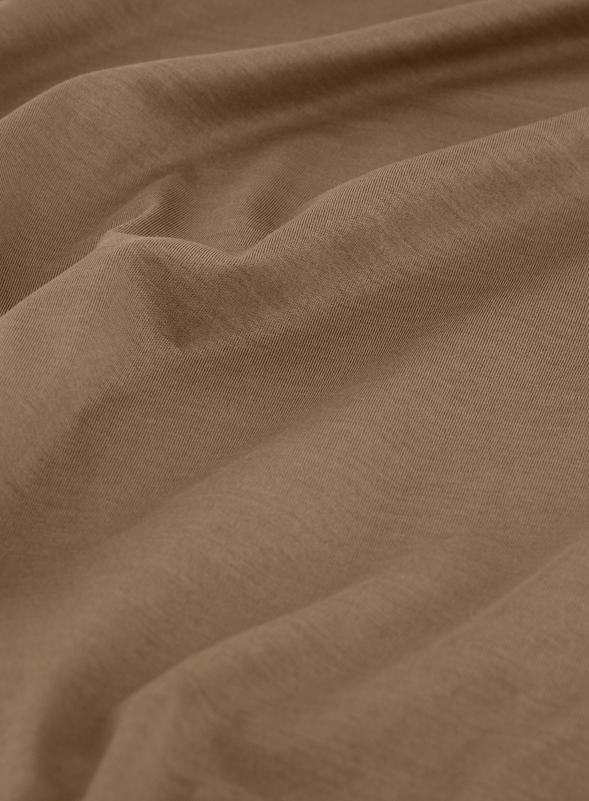 Buttonless polo van katoen | FULL_WIDTH | Camel