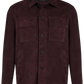 MEX overshirt van suède | DARK BORDEAUX