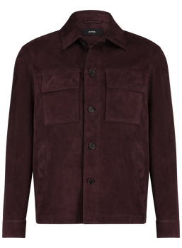 MEX overshirt van suède | DARK BORDEAUX
