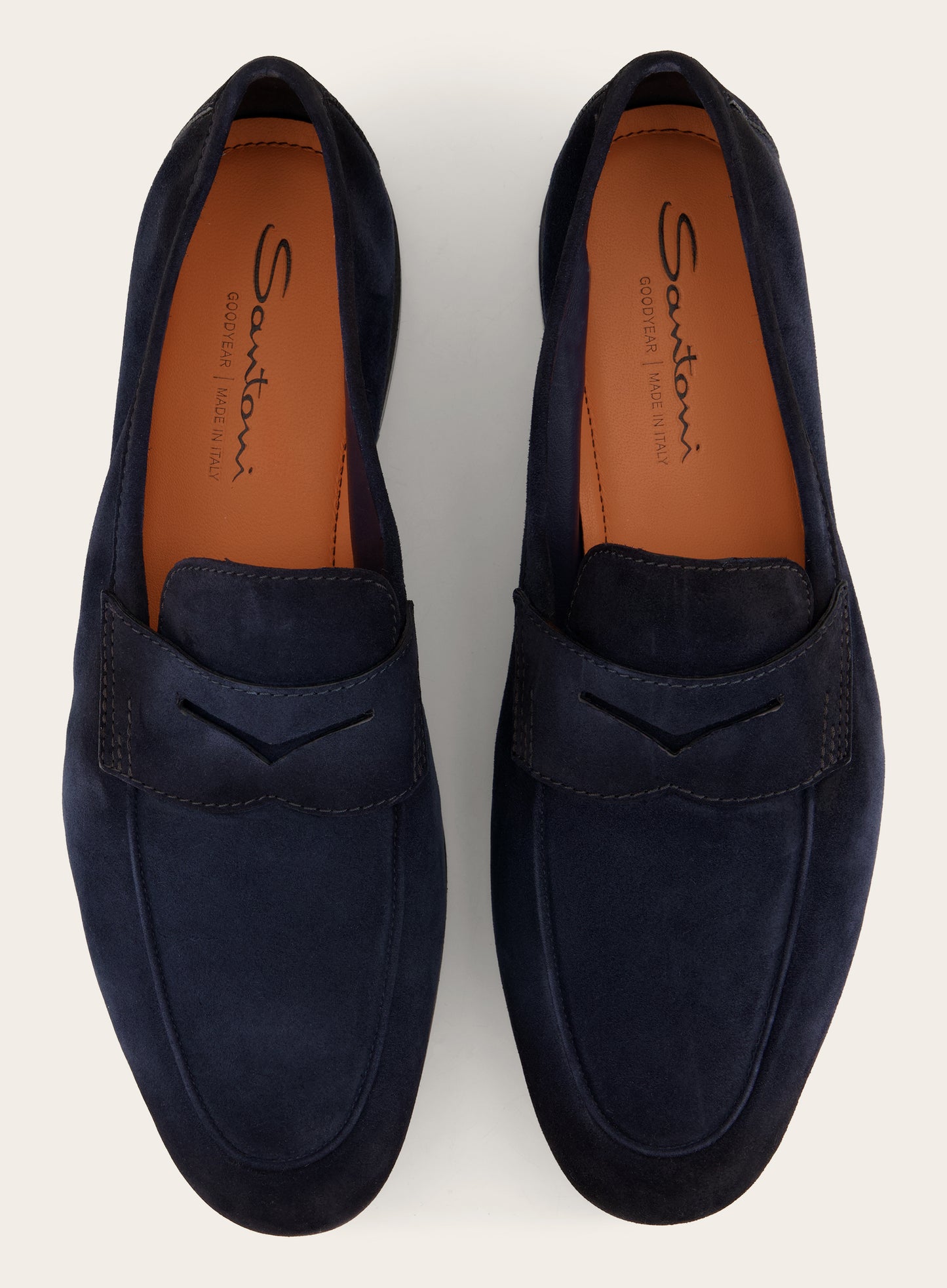 Penny loafers van suède | BLUE NAVY