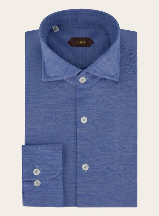 Shirt van wol | Blauw