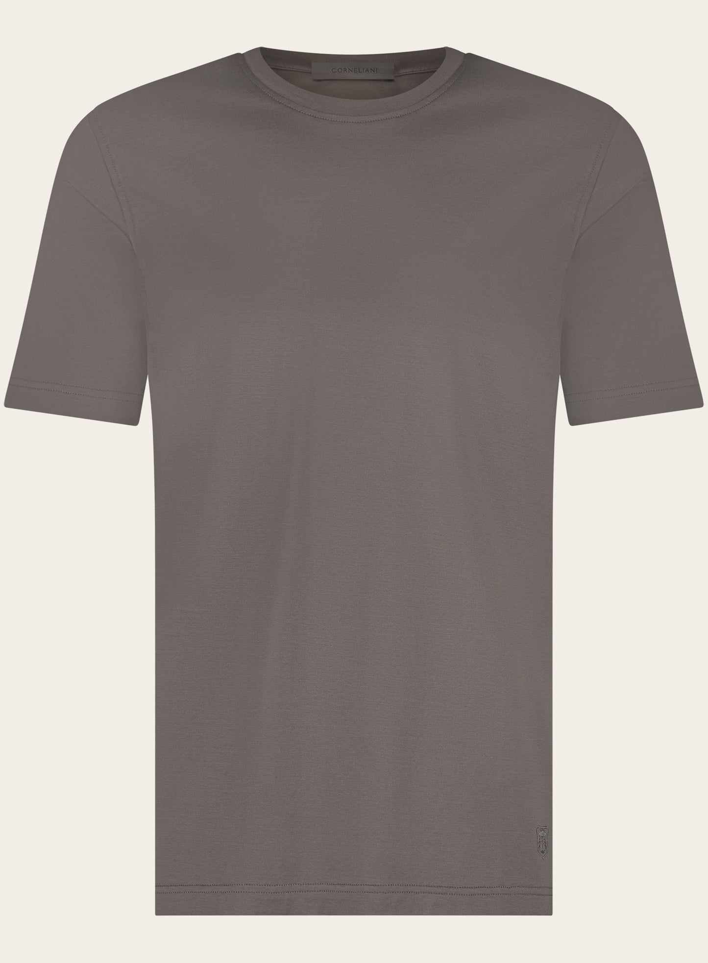 T-shirt van katoen | TAUPE