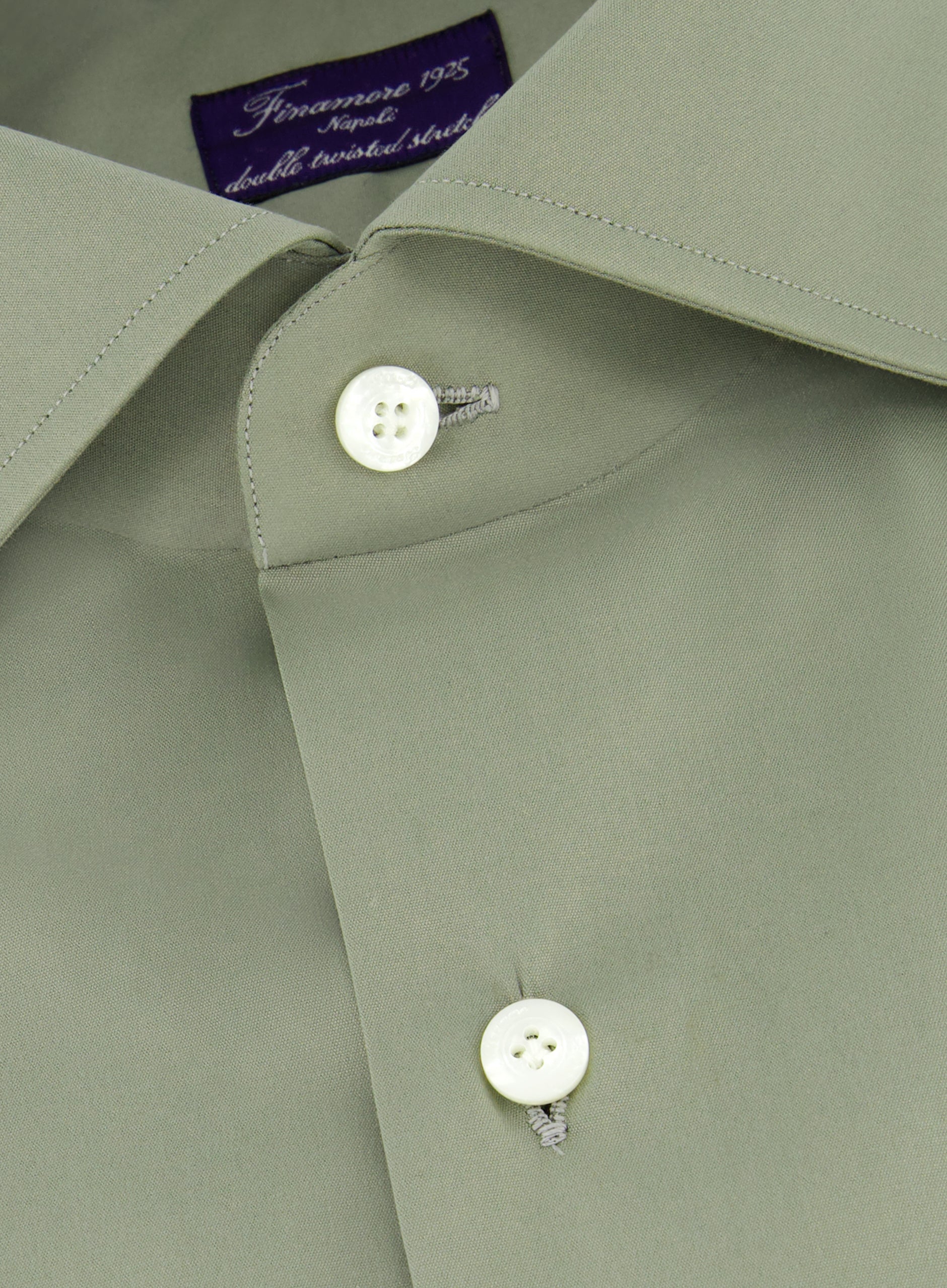 Napoli stretch shirt van katoen | FULL_WIDTH | Groen