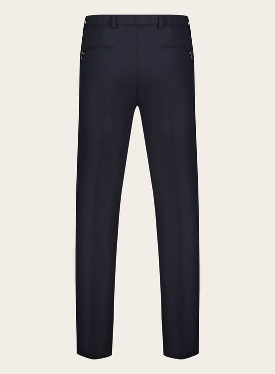 Regular-fit flanel pantalon van flanel | BLUE NAVY