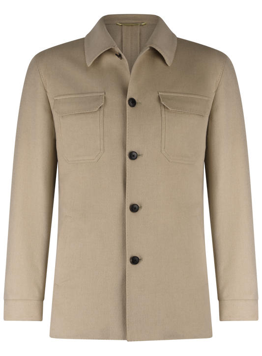 Overshirt van camelhaar | Beige