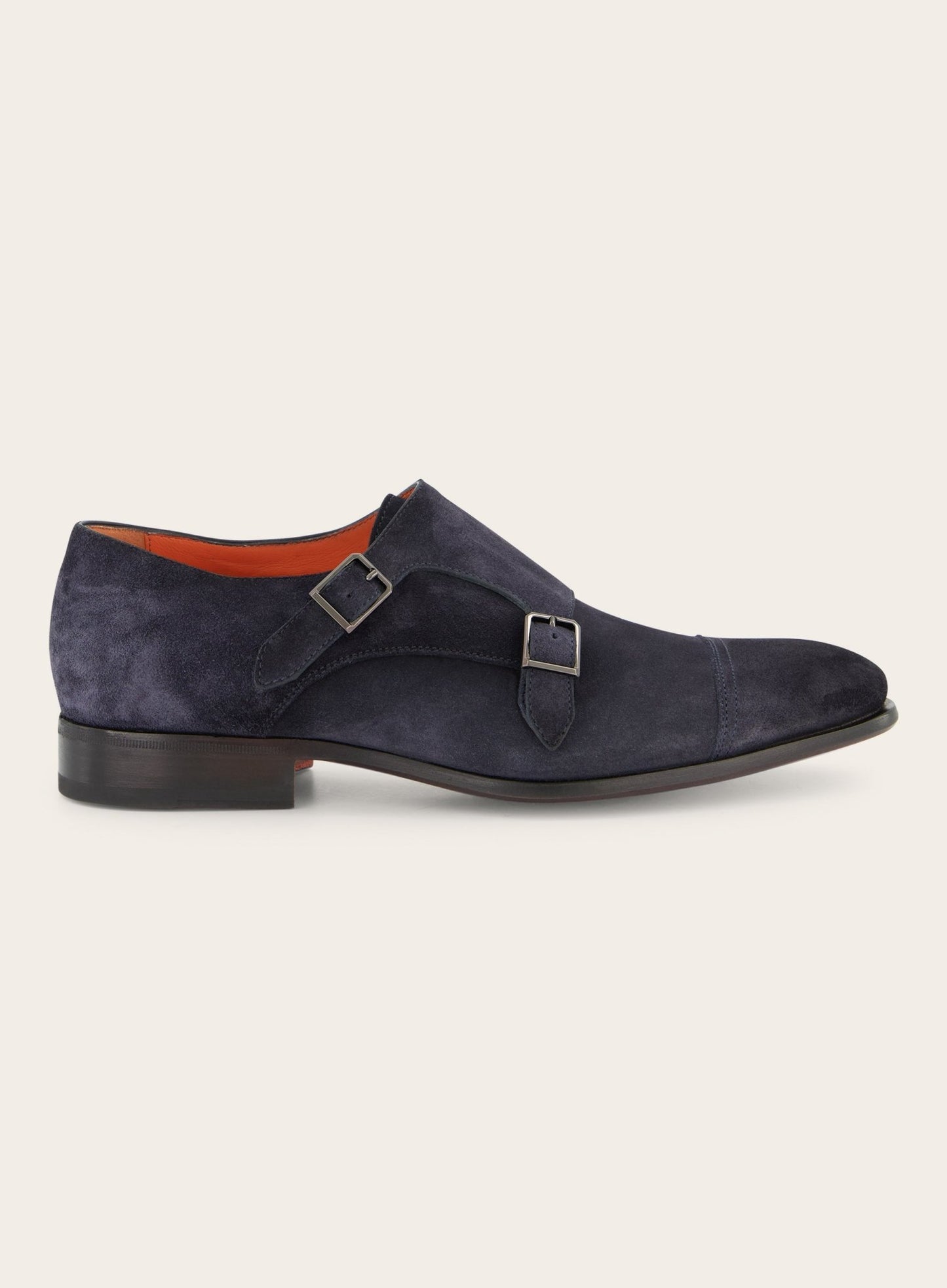 Suède dubbele gespschoenen | BLUE NAVY