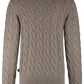 Kabelgebreide trui van cashmere | Beige
