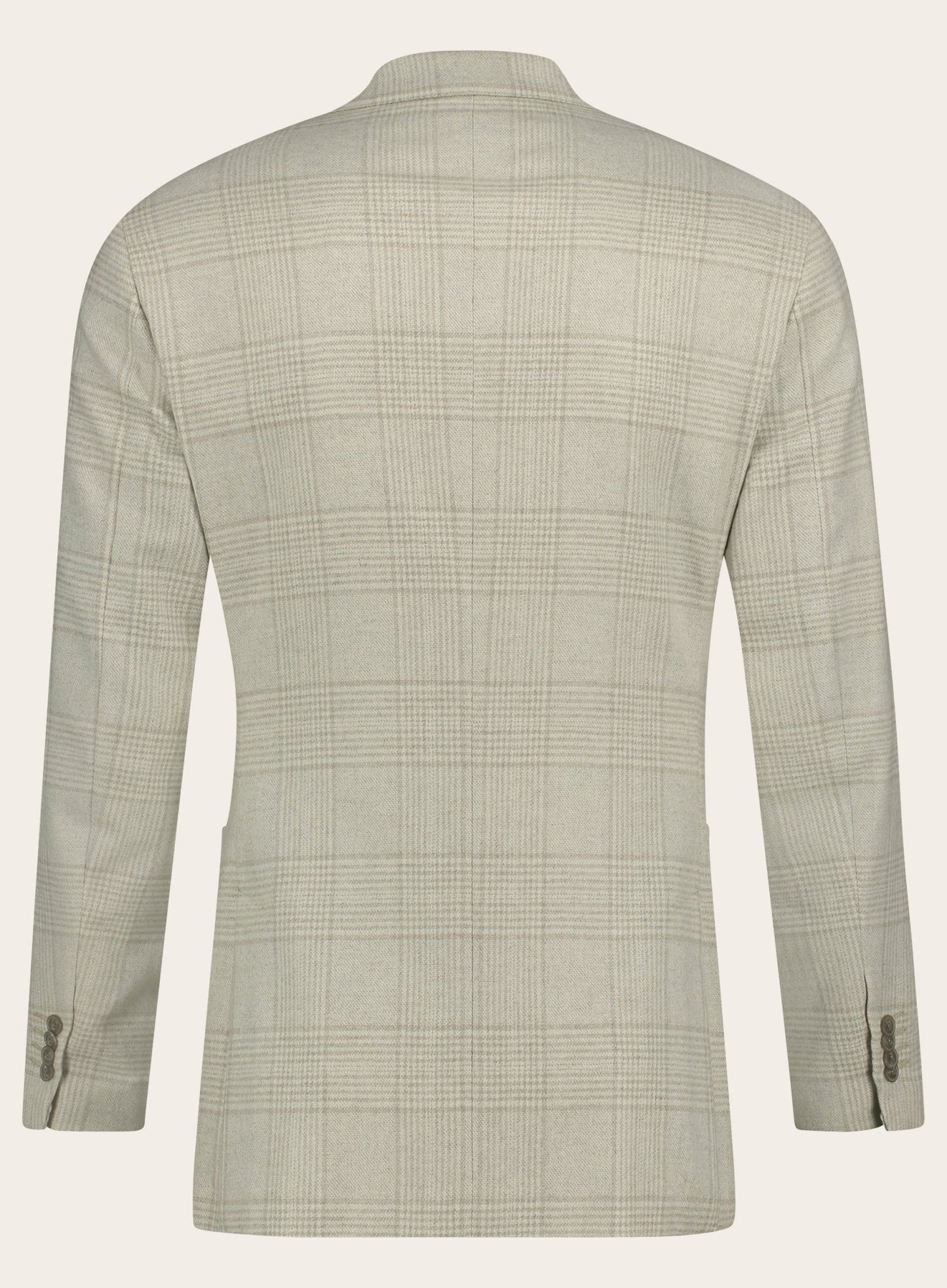 Glencheck jasje van wol en cashmere | Beige